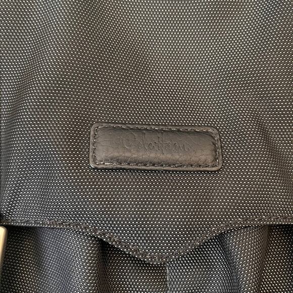 Cole Haan Canvas Leather Trim Briefcase Bag Grey Black 16" Messenger Laptop Bag - Picture 11 of 16